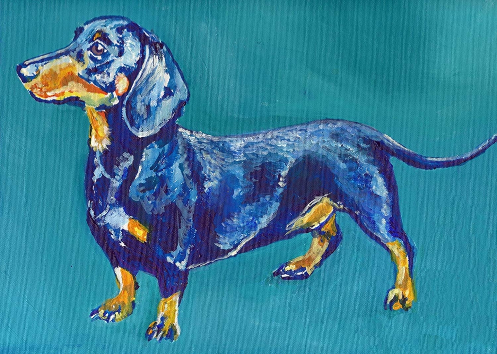 Dachshund Painting