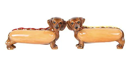 dachshund salt and pepper shaker dachshund hotdog salt and pepper shaker