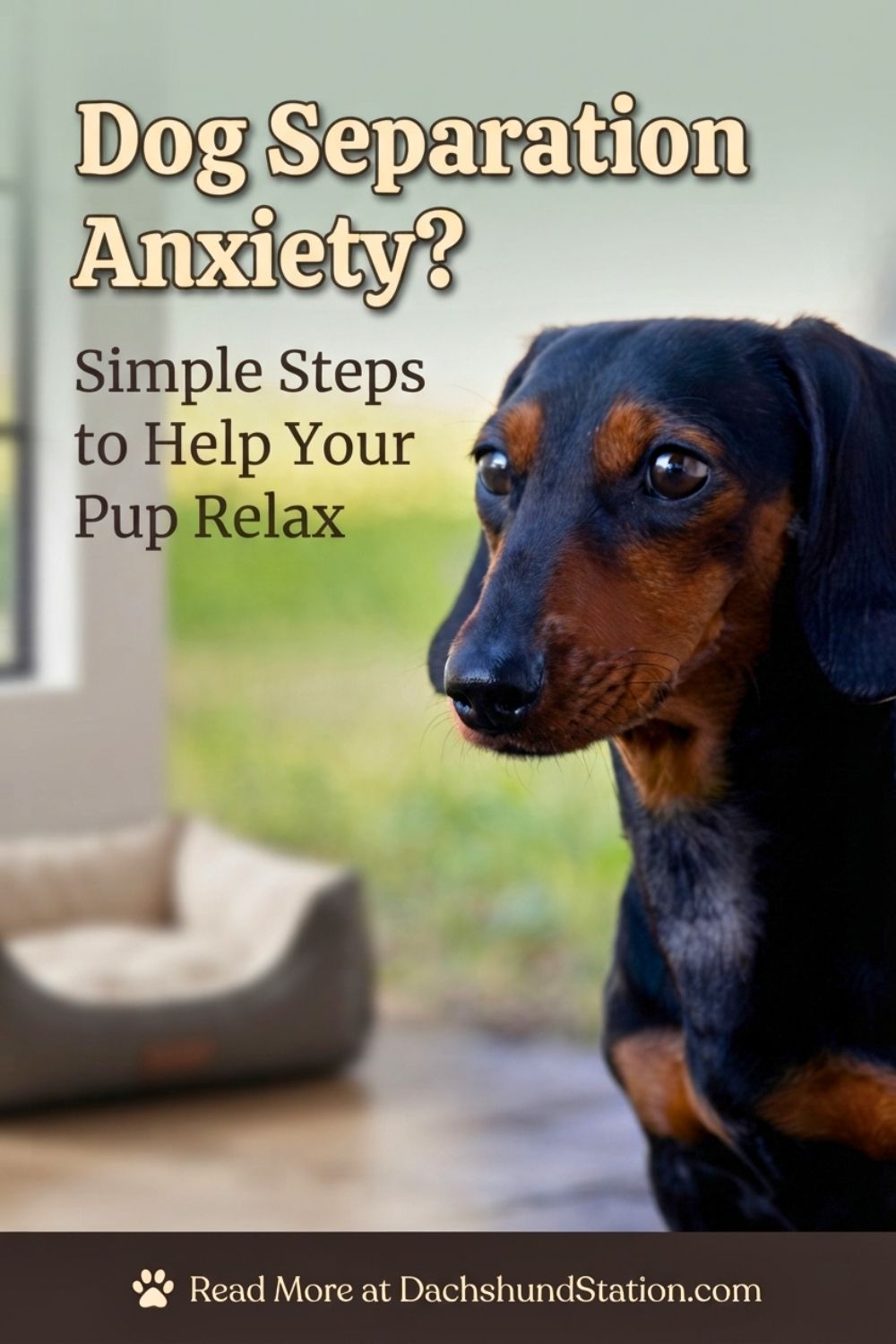 Dog Separation Anxiety Simple Steps to Help Your Pup Relax - pin for Pinterest