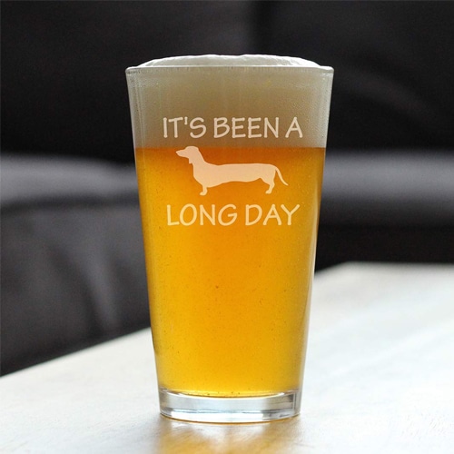 dachshund beer glass gift