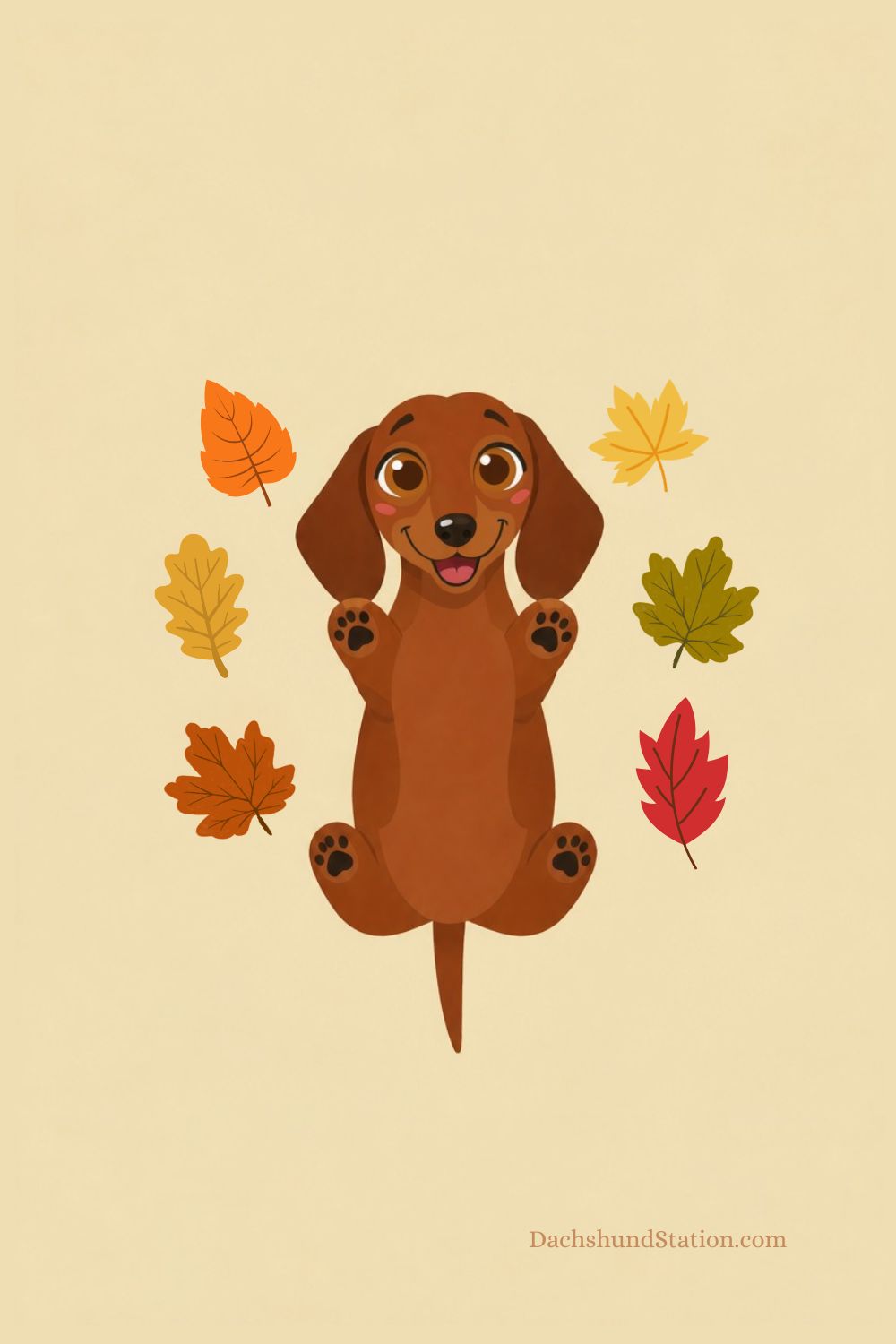 Cute Fall and Dachshund Phone wallpaper Cute Fall and Dachshund Phone wallpaper