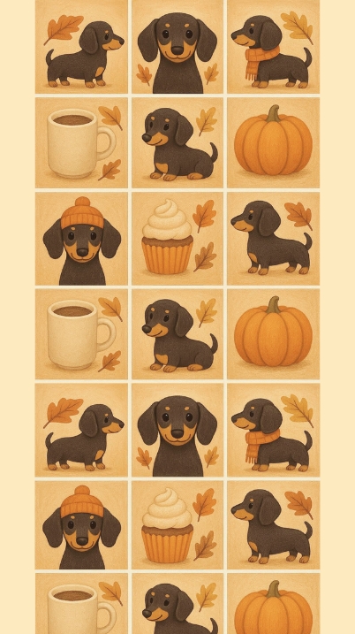 black and tan mini dachshund phone wallpaper for fall