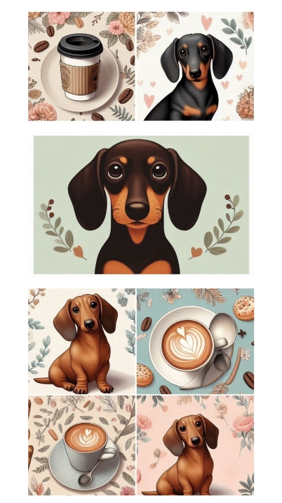 coffee and dachshund wallpaper for phone