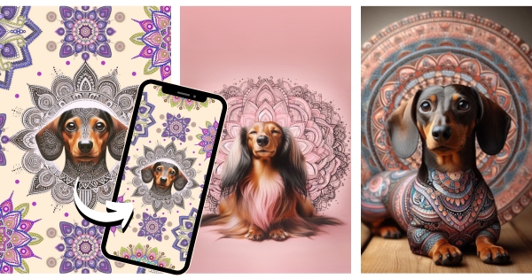 dachshund mandala wallpaper post