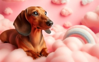 pink dachshund wallpaper