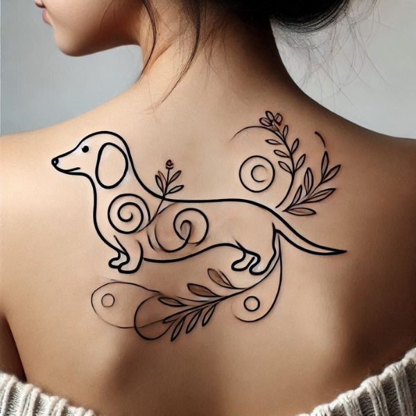 cool dachshund tattoos for females